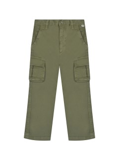 Зеленые брюки с накладными карманами детские Il gufo