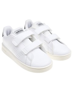 Белые кеды с двумя застежками велкро детские Adidas