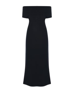 Черное платье с открытыми плечами Pietro brunelli