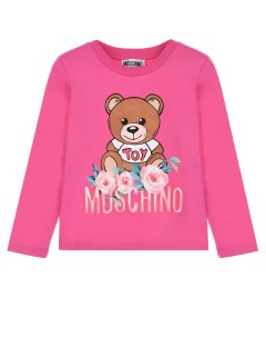 Толстовка цвета фуксии с логотипом детская Moschino