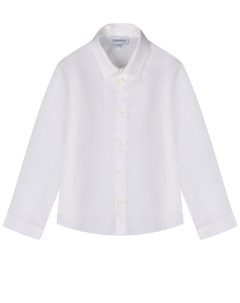 Белая рубашка с жаккардовым лого детская Emporio armani