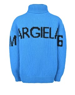Синий джемпер с лого детский Mm6 maison margiela