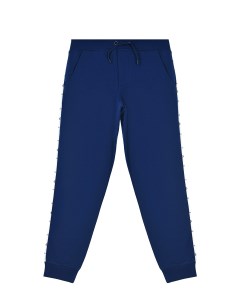 Синие спортивные брюки с белыми лампасами детские Emporio armani