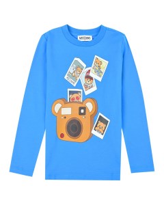 Синяя толстовка с принтом фотоаппарат детская Moschino