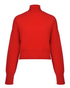Укороченный красный свитер из шерсти и кашемира Mrz