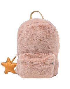 Розовый плюшевый рюкзак 28x22x18 см детский Il gufo