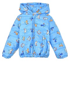 Голубая куртка с принтом лошадки детская Aletta