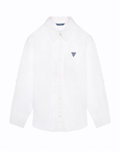 Белая рубашка с рукавами трансформерами детская Guess
