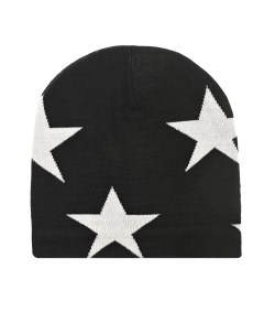 Черная шапка с принтом звезды детская Molo