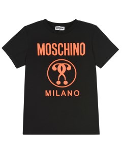 Футболка с оранжевым лого детская Moschino