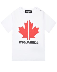 Белая футболка с лого детская Dsquared2