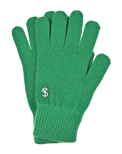 Зеленые перчатки из шерсти и кашемира Yves salomon