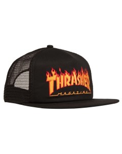 Кепка Flame Logo Emb Mesh Cap Black 2023 Thrasher