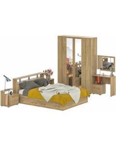 Комплект мебели Камелия спальня 9 кровать 160х200 с ящиками две тумбы шкаф 160 косметический стол с  Свк