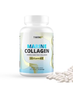 Комплекс Морской коллаген с витамином С 155 капсул Collagen 1win