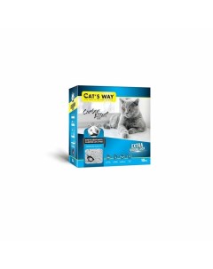 Box White Cat Litter With Active Carbon наполнитель комкующийся для кошачьего туалета без запаха с у Cats way