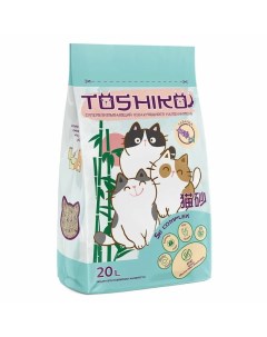 Лаванда наполнитель для кошек комкующийся древесный 20 л 7 6 кг Toshiko