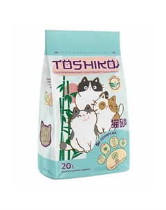 Зеленый чай наполнитель для кошек комкующийся древесный 20 л 7 6 кг Toshiko