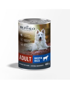 ADULT Влажный корм для взрослых собак всех пород говядина с рисом 400 гр Mr.buffalo