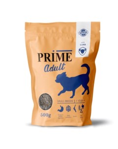 ADULT SMALL Сухой корм для собак мелких пород с ягненком 500 гр Prime