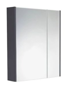 Зеркальный шкаф Ronda ZRU9302969 70см подсветка цвет белый глянец серый матовый Roca