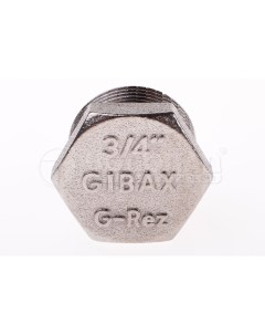 Заглушка 3 4 НР никелированная латунь Gibax