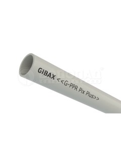 Полипропиленовая труба G PPR Pix Plus PN10 75х6 9 мм для ХВС серая 1м Gibax