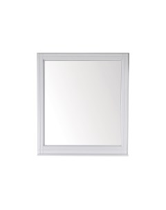 Зеркало Берта 10121 85 см с полкой цвет белый патина серебро Asb-woodline