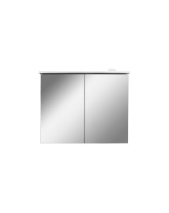 Зеркальный шкаф Spirit 2 0 80см с LED подсветкой белый глянец Am.pm.