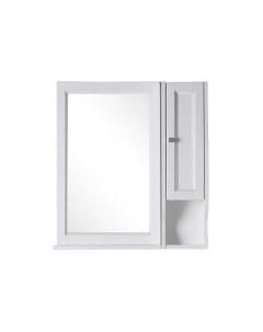 Зеркало Гранда 11483 60 см цвет белый патина серебро Asb-woodline