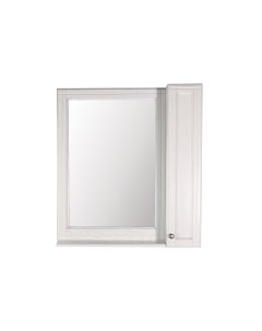 Зеркало шкаф Берта 10122 85 см цвет белый патина серебро Asb-woodline