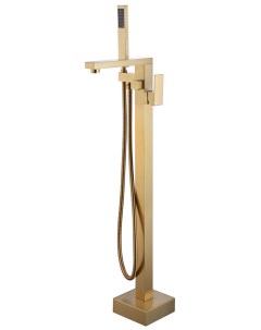 Смеситель для ванны с душем Daheim AF8215G напольный золото матовое Abber