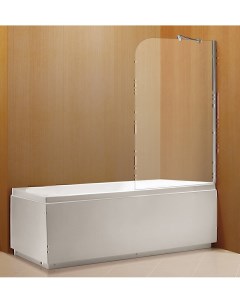 Шторка для ванны Fort D 10220 500х1500 неподвижная прозрачное стекло 6мм профиль хром Avek