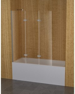 Шторка для ванны Fort Z 10530 800х1400 складная прозрачное стекло профиль хром Avek