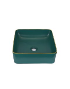 Раковина накладная 1063 400х400х115 цвет зеленый Bronze de luxe