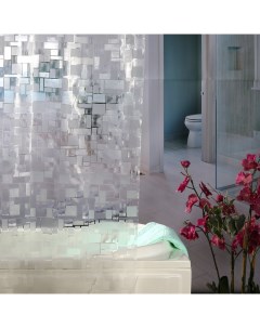 Штора для ванной Cube 180х180 с 3D эффектом Carnation home fashions