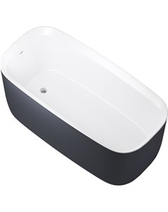 Акриловая ванна Infinity 170x78 2 21003 21 AM белая матовая антрацит стандартный слив Allen brau