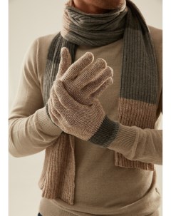 Двухцветные перчатки с добавлением шерсти 20line
