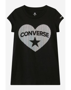 Хлопковая футболка с фирменным принтом Converse