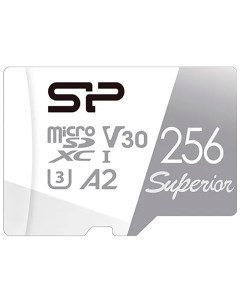 Карта памяти microSDXC 256Gb Class10 SP256GBSTXDA2V20SP Superior adapter Silicon power