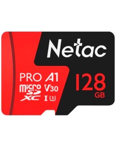 Карта памяти microSDXC 128Gb Class10 P500 Extreme Pro adapter Netac