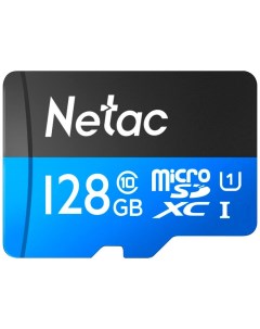 Карта памяти Netac microSDHC 128Gb Class10 NT02P500STN-128G-R P500 adapter