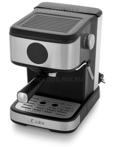 Кофеварка LXCM 3502 1 с капучинатором черная Lex