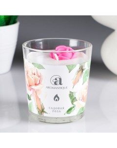 Свеча ароматическая садовая роза 140 г Aromantique