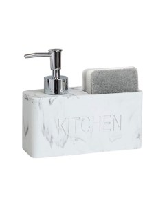 Дозатор для моющего средства и мыла с подставкой для губки Kitchen кухонный диспенсер Denezo