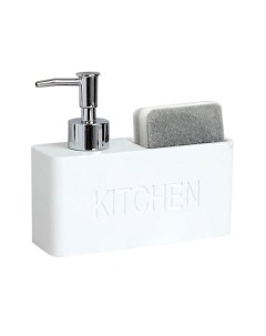 Дозатор для моющего средства и мыла с подставкой для губки Kitchen кухонный диспенсер Denezo