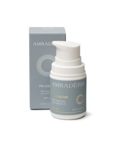 Крем дневной для лица с защитой от солнечного излучения PR Cream peptides vitamin C SPF 20 50 Amraderm