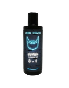 Супер очищающий гель для лица и бороды BLUE NEON Голубая Ромашка и Лаванда 200 Neon beard