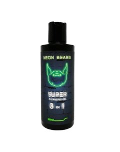 Супер очищающий гель для лица и бороды GREEN NEON Экзотическая Вербена 200 Neon beard