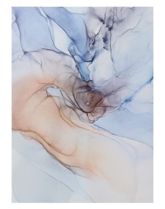 Картина холст на подрамнике Абстракция небесная дымка 50х70 см Topposters